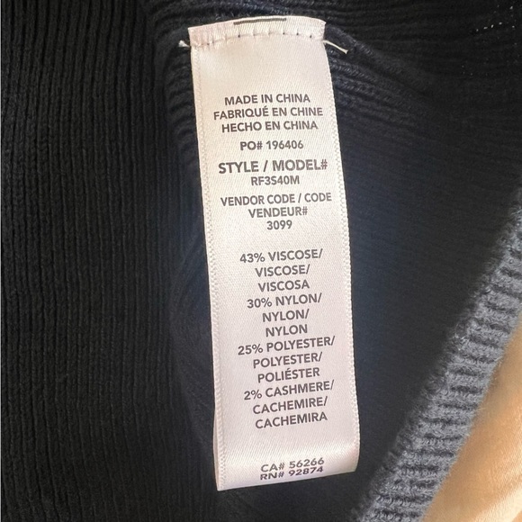 NWOT SPLENDID Palmer Pointelle Sweater in Navy SZ Large - Picture 6 of 7